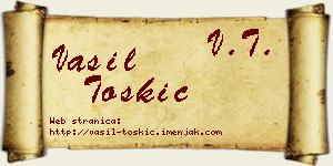 Vasil Toskić vizit kartica